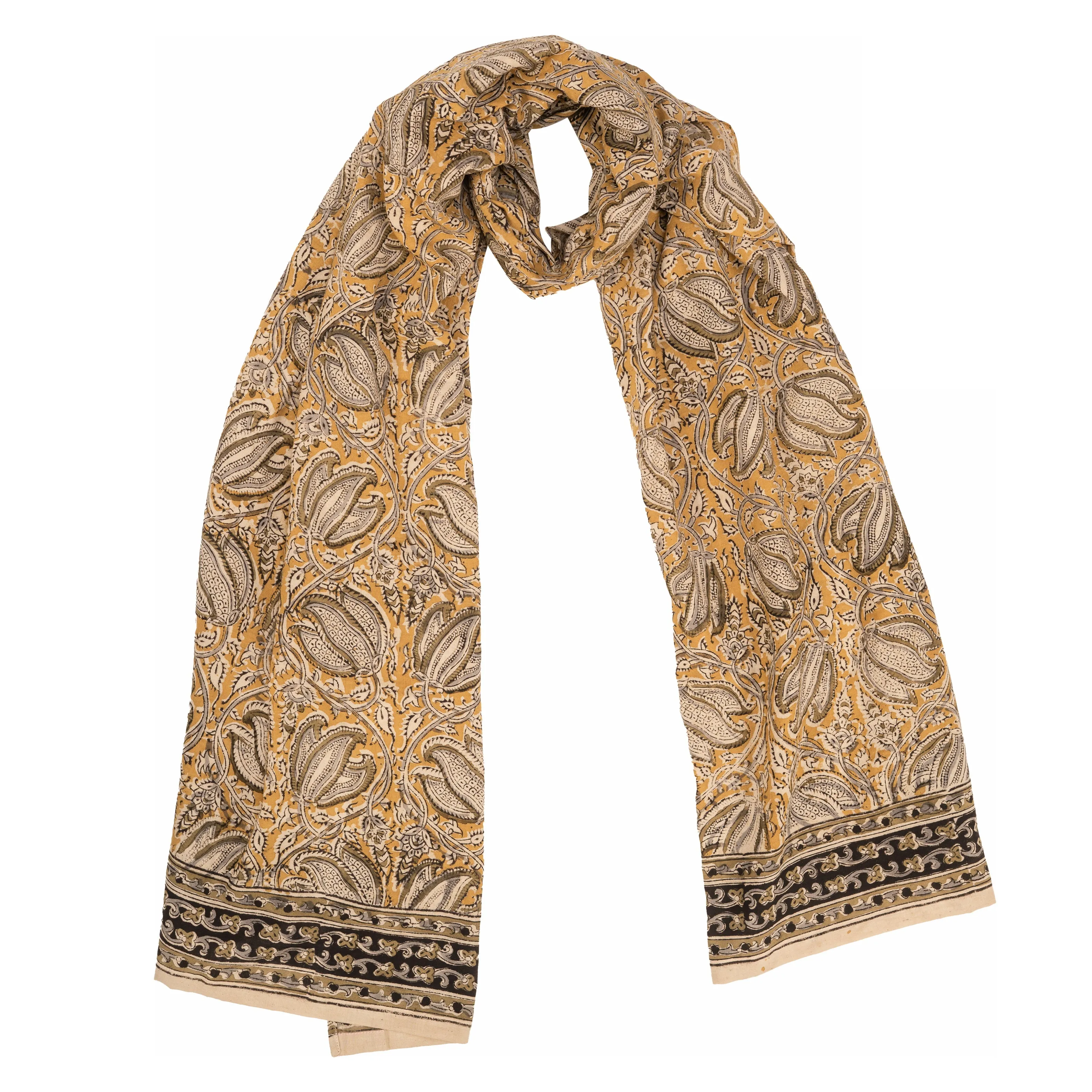 600-023 Women's Scarf - Hand Block Printed