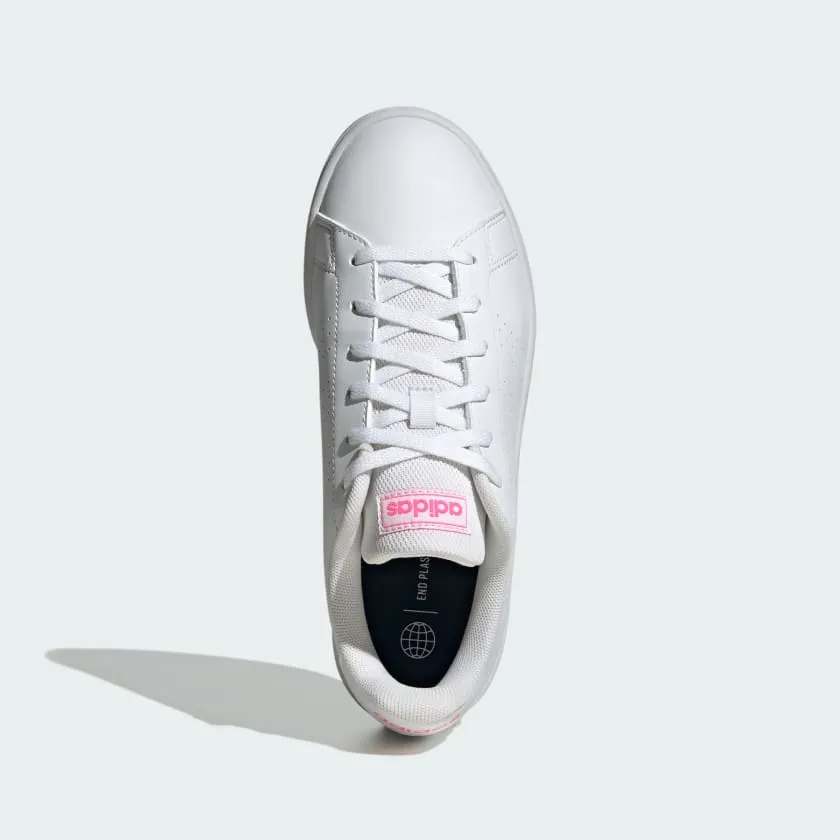 ADIDAS  ADVANTAGE BASE - WOMEN - WHITE/LUCID PINK