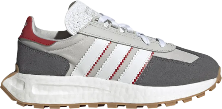 Adidas Retropy E5 J 'Grey Cloud White' sneakers, gray