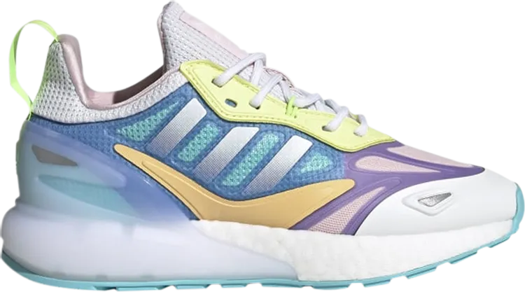 Adidas ZX 2K Boost 2.0 J 'White Light Purple' Sneakers, Purple