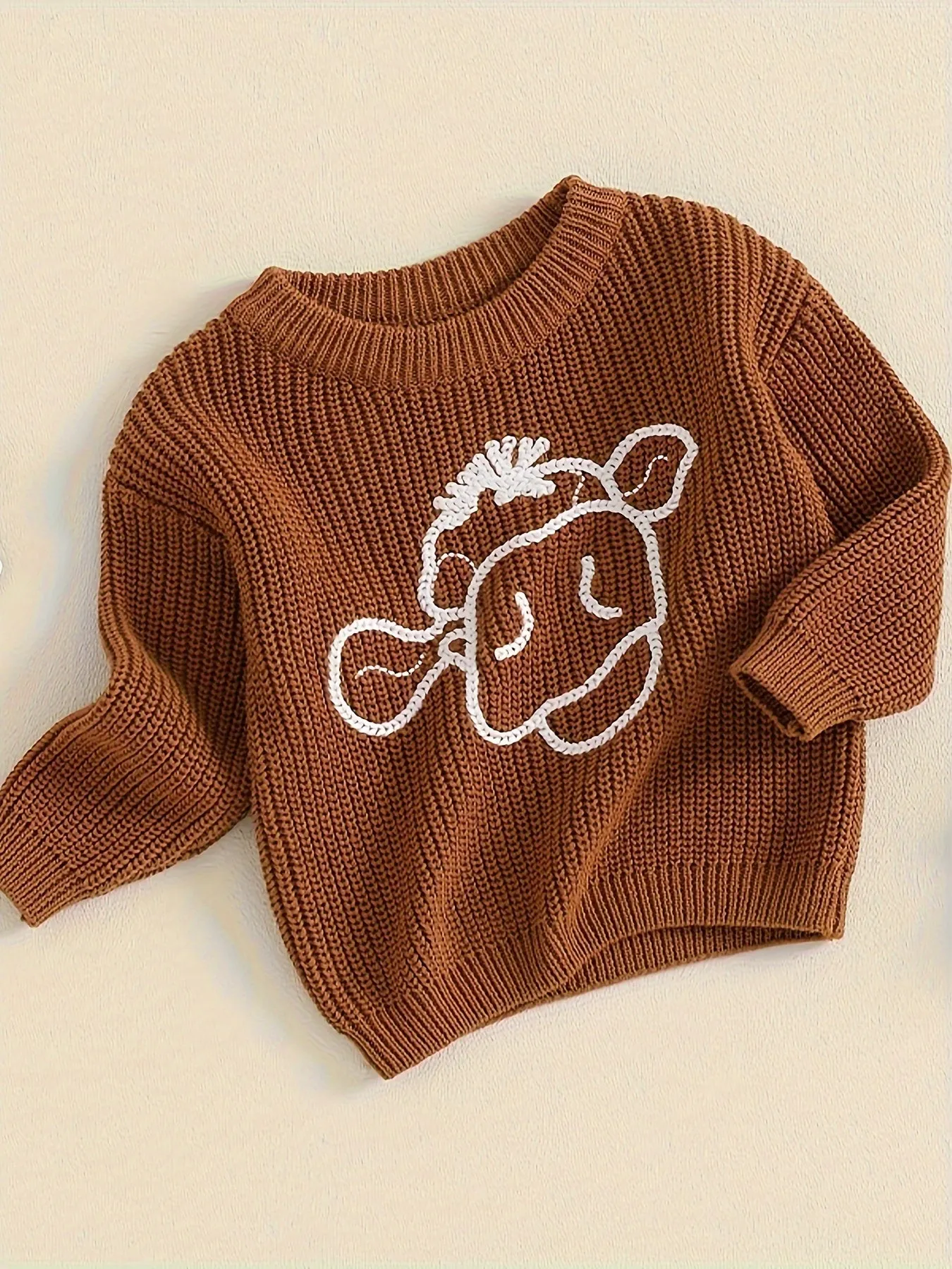 Adorable Knit Sweater Set - Soft, Long Sleeve, Cow Embroidery, Fall Pullover for 0-3 Years Lovely Baby Girls and Boys - Cute Infant Tops for Autumn and Winter Seasons