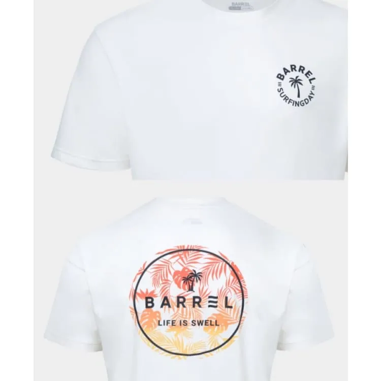 Barrel Men Sunset S/S Rashguard-WHITE