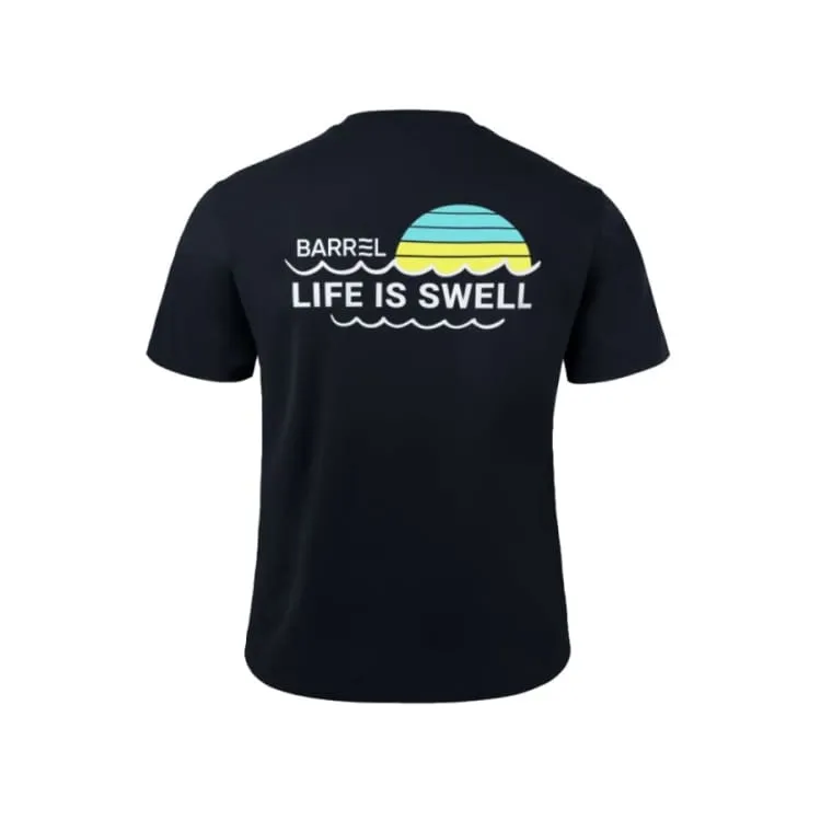 Barrel Men Vibe Sunset S/S Rashguard-BLACK