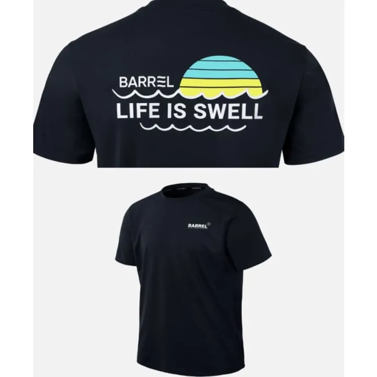 Barrel Men Vibe Sunset S/S Rashguard-BLACK