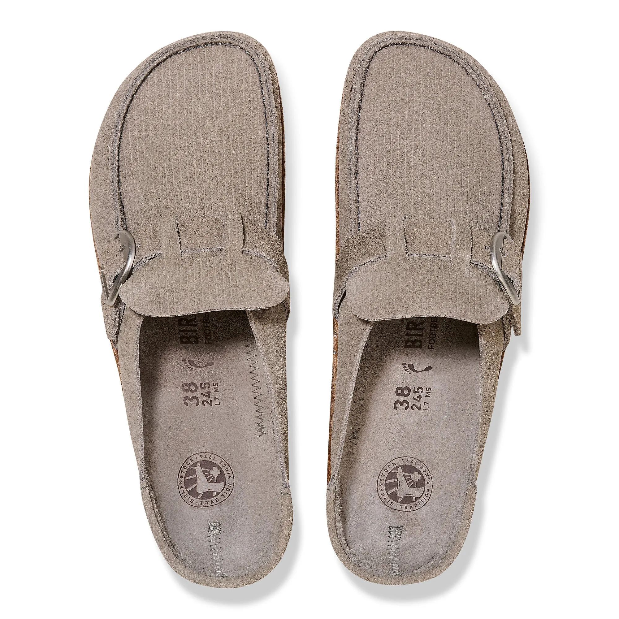 BIRKENSTOCK BUCKLEY SUEDE CORDUROY - STONE COIN