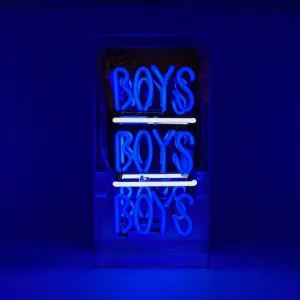 'Boys Boys Boys' Acrylic Box Neon Light