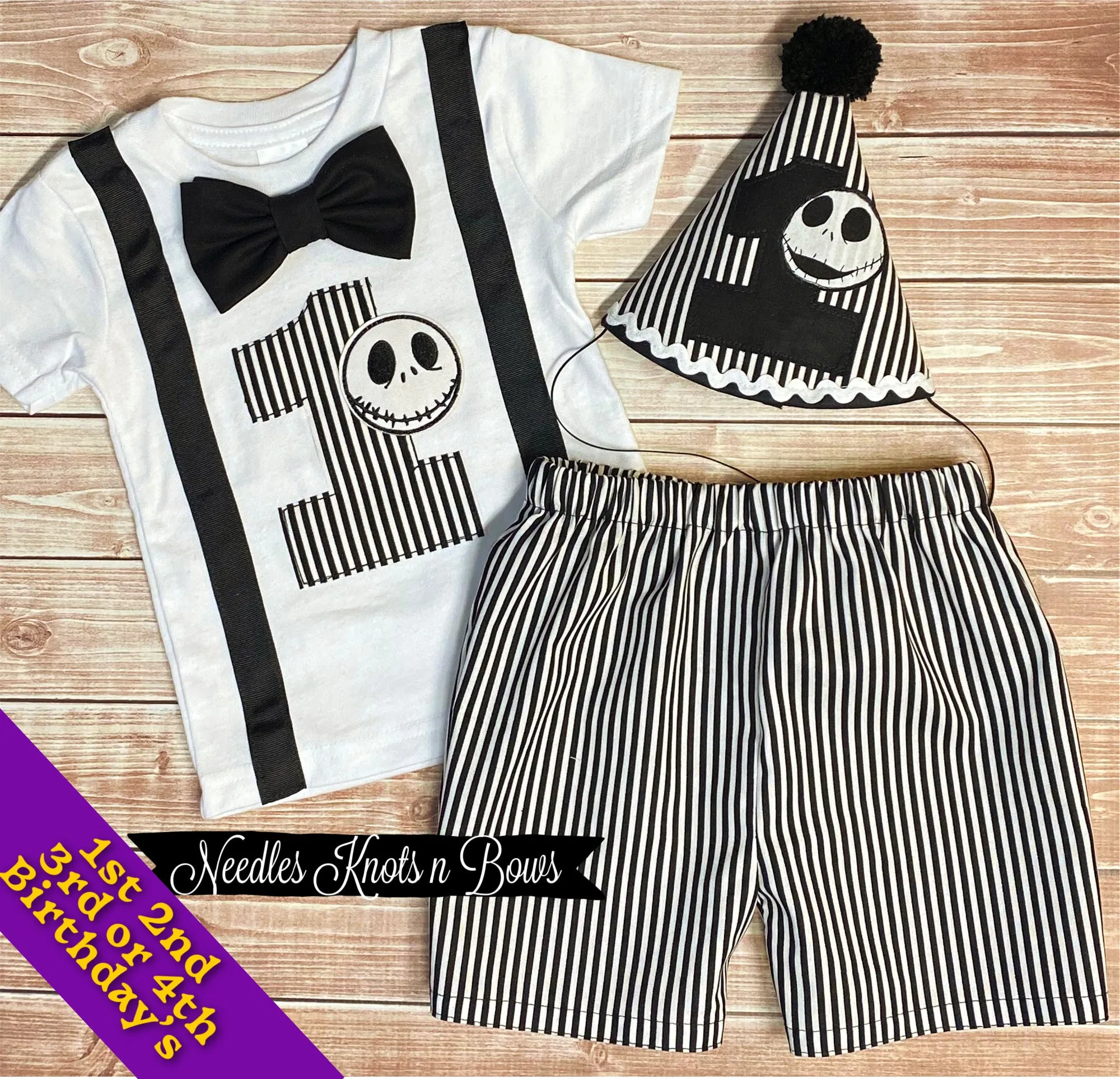 Boys Nightmare Before Christmas 1st Birthday Outfit