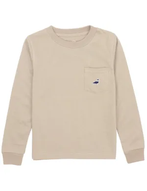 Boys Parker Pocket Tee LS Sand