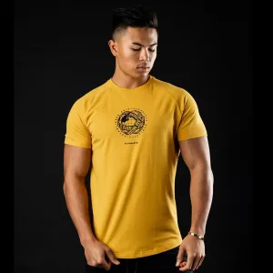 Casual Print T-shirt Men Cotton Fitness Workout Short Sleeve Shirt Male Gym Sport Skinny Tee Tops Summer Crossfit Brand Clothing