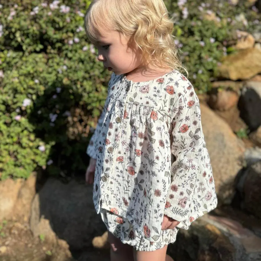 Ettie   H - Dress   Bloomer Set - Winter Floral