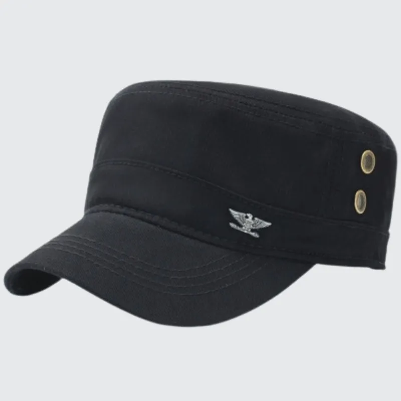 Flat Topped Military Hat