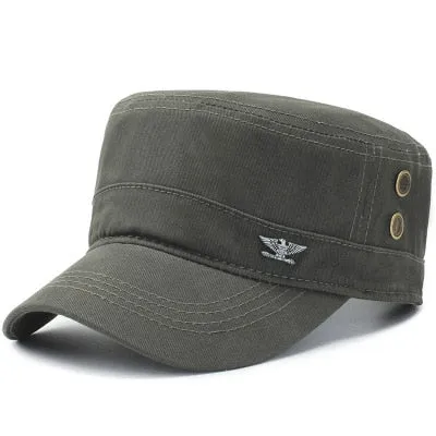 Flat Topped Military Hat