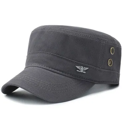 Flat Topped Military Hat