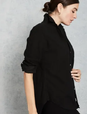 Frank & Eileen - Eileen Woven Button Up in Blackout