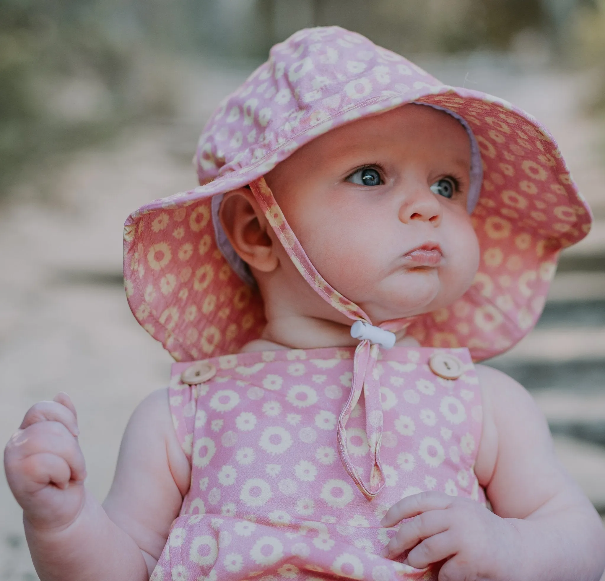 Indigo Wide Brim Infant Sunhat