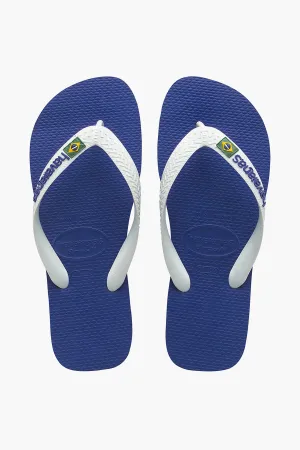 Kids Flip Flops Havaianas Brazil Marine Blue