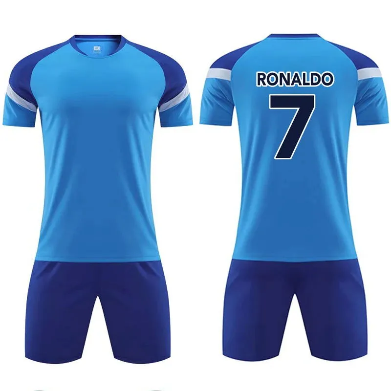 Kids Football Jerseys Boys girl Soccer Sets Short Kids Sleeve Football Uniforms Children Soccer Tracksuit Team sports shirt