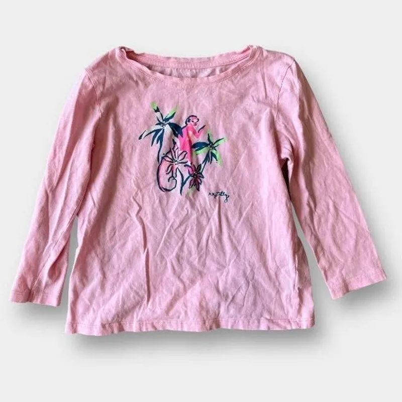 Lilly Pulitzer Girls Londyn Top Corl Reef Tint Medium 6-7