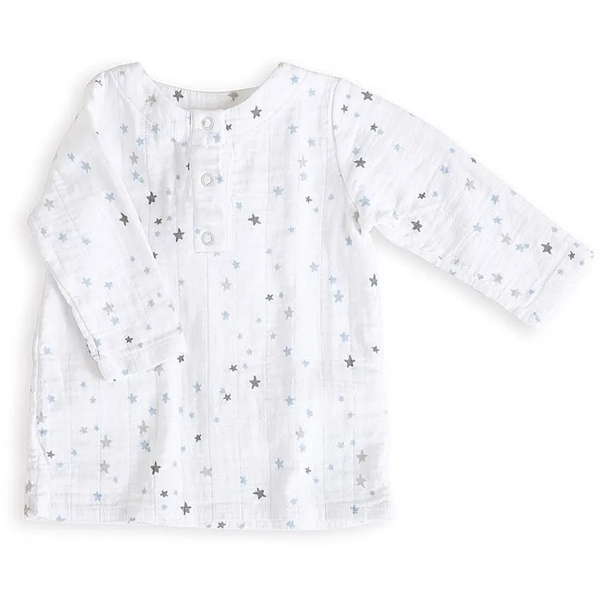 Long Sleeve Tunic Top - Night Sky Starburst