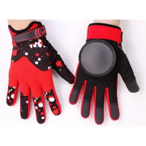 Longboard Downhill Sliding Gloves - Red