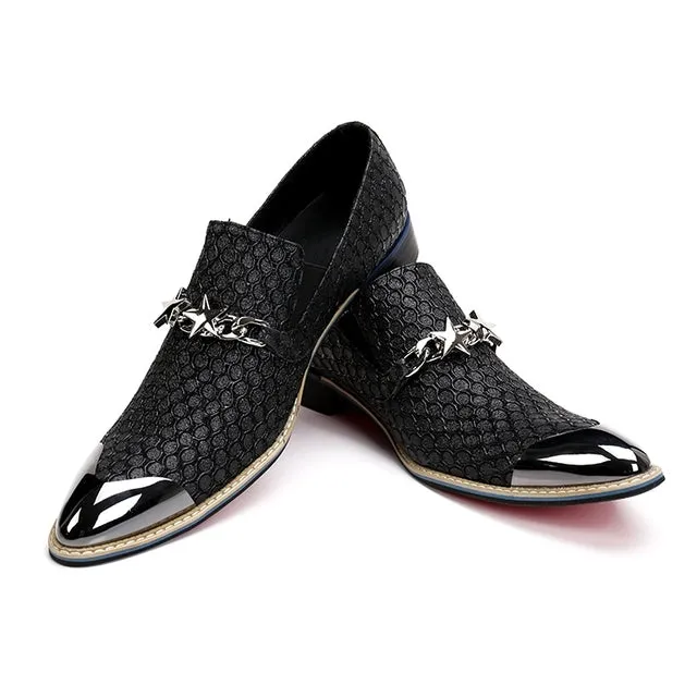 Luxury Fiber Men Pointed Dress Shoes