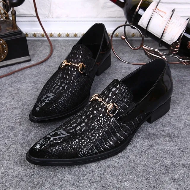 Luxury Fiber Men Pointed Dress Shoes