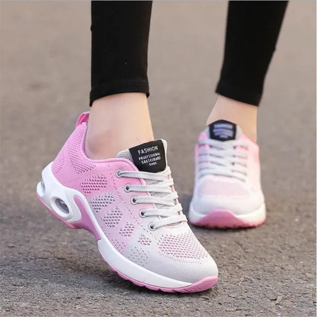 LZJ New Platform Sneakers Shoes Breathable Casual Shoes Woman Fashion Height Increasing Ladies Shoes Plus Size 35-42 2019