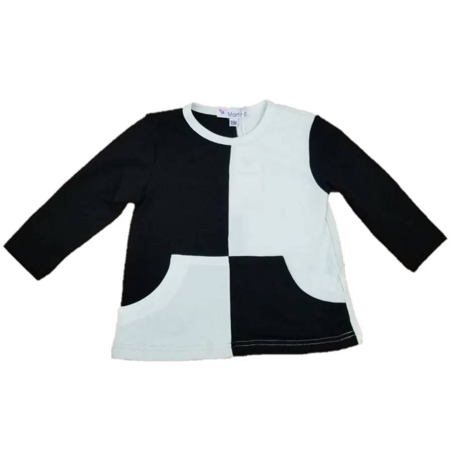 Martino - Black & White T-Shirt - Long