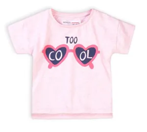 Minoti Girls T-shirt Too Cool Pink (12-18mths)