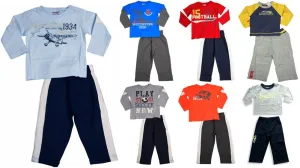 Mish Mish Baby Boys Infant Toddler Long Sleeve Cotton 2 Piece Pant Sets