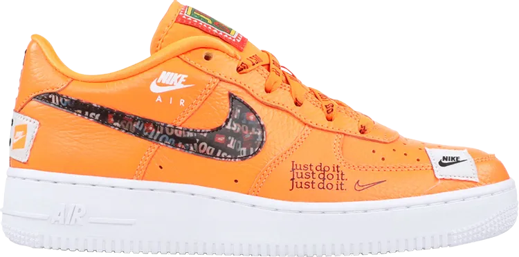 Nike Air Force 1 '07 Premium GS 'Just Do It' Orange