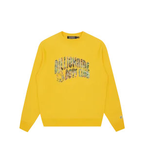 NOTHING CAMO ARCH LOGO CREWNECK - YELLOW