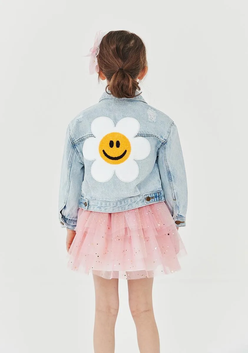 Patched Denim Jacket | Daisy | Petite Hailey