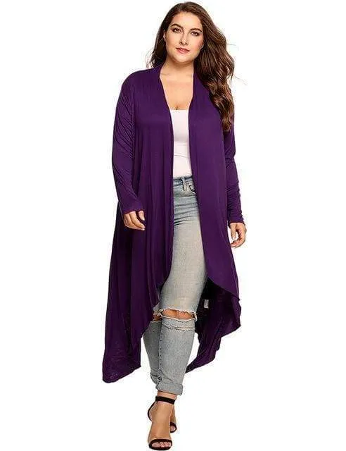 Plus Size - Women Cardigan Long Jacket,  Large Sweater, Big Oversized L-5XL (US 10-34)