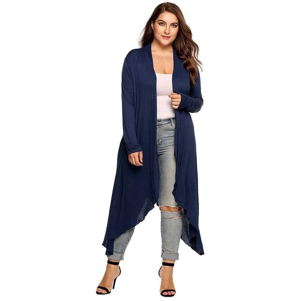 Plus Size - Women Cardigan Long Jacket,  Large Sweater, Big Oversized L-5XL (US 10-34)