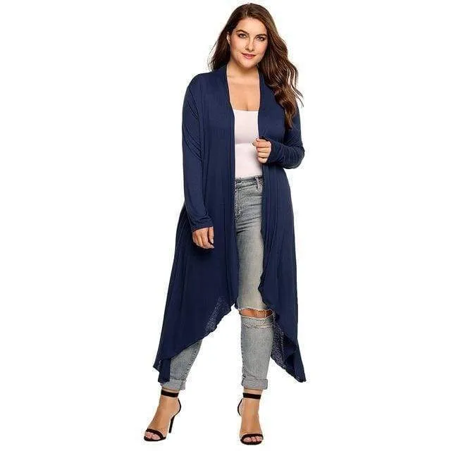 Plus Size - Women Cardigan Long Jacket,  Large Sweater, Big Oversized L-5XL (US 10-34)