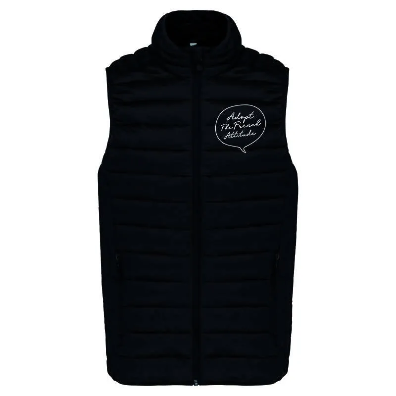 Puff Jacket - Down Vest ''Adopt the French Attitude'' - Men Cut in black or navy blue