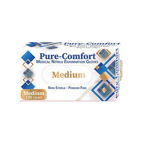 Pure-Comfort Medical Nitrile Exam Gloves - X-Large - 100/bx