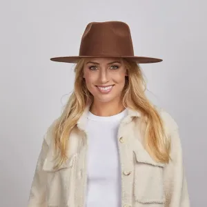 Rancher | Womens Wide Brim Felt Fedora Hat