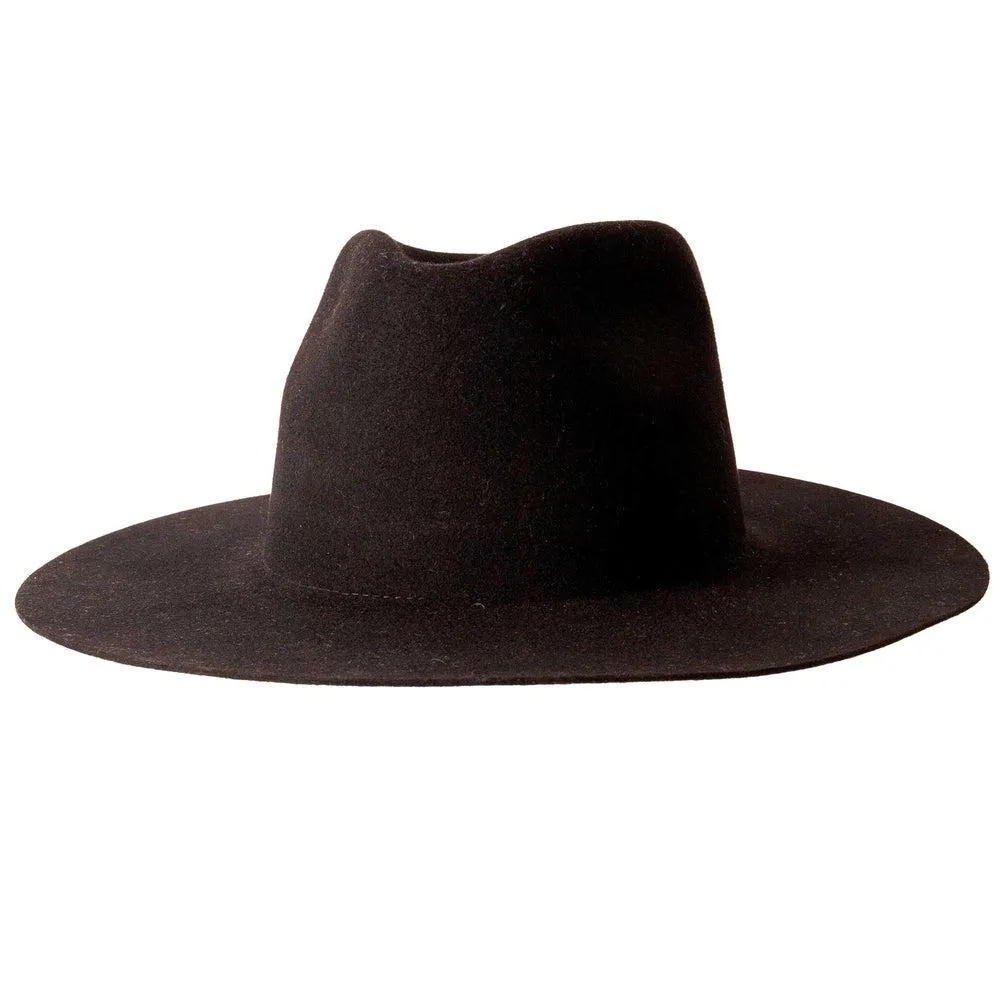 Rancher | Womens Wide Brim Felt Fedora Hat