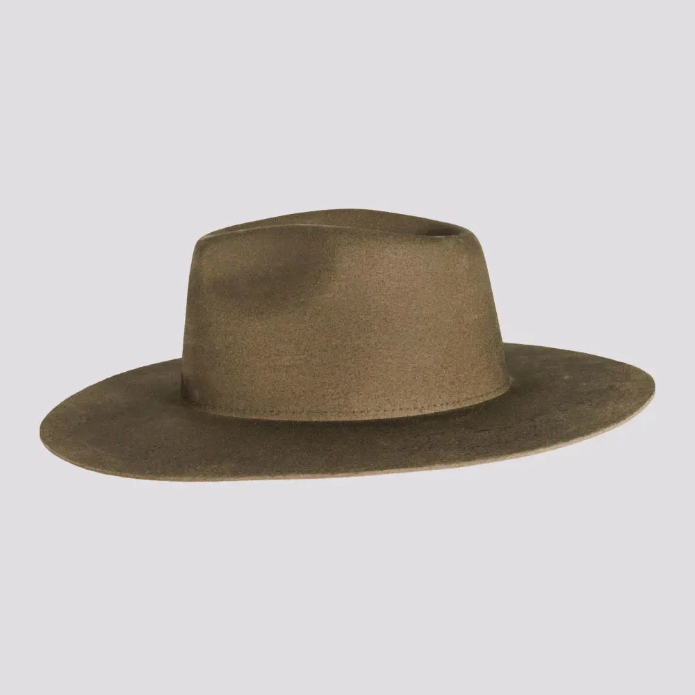 Rancher | Womens Wide Brim Felt Fedora Hat