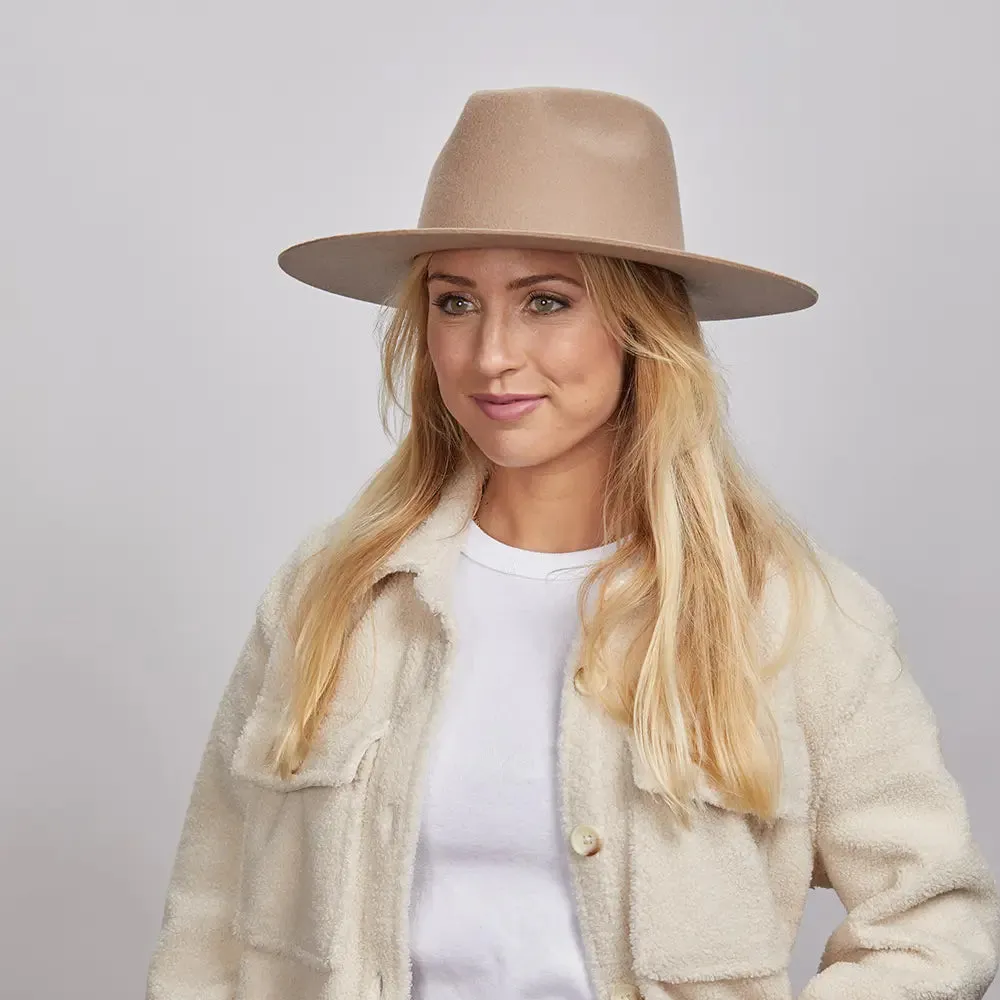 Rancher | Womens Wide Brim Felt Fedora Hat