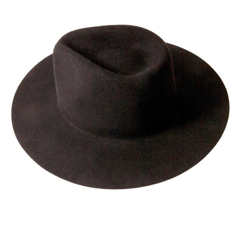 Rancher | Womens Wide Brim Felt Fedora Hat