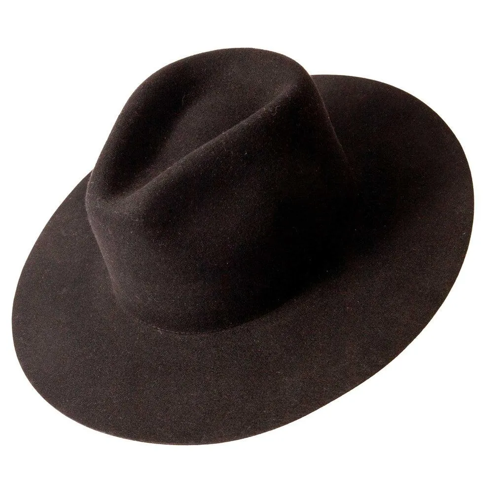 Rancher | Womens Wide Brim Felt Fedora Hat