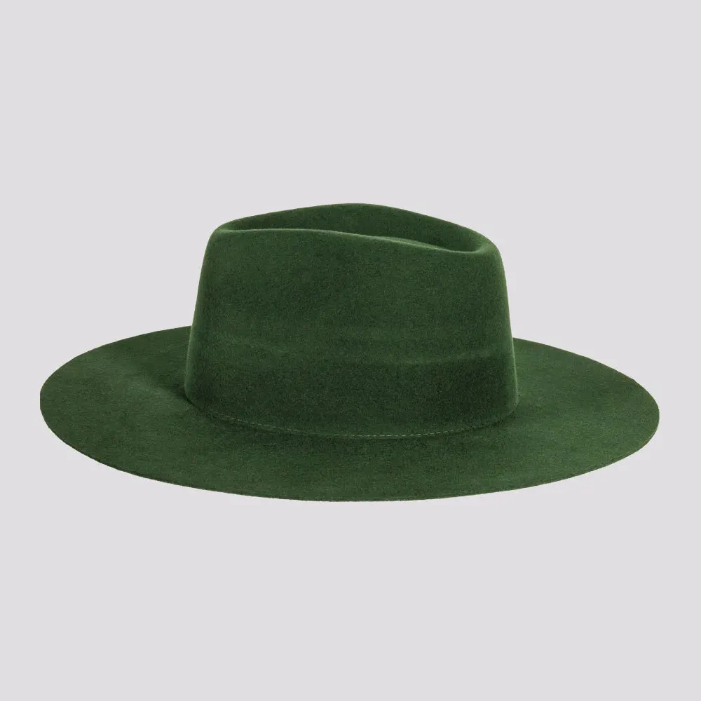 Rancher | Womens Wide Brim Felt Fedora Hat