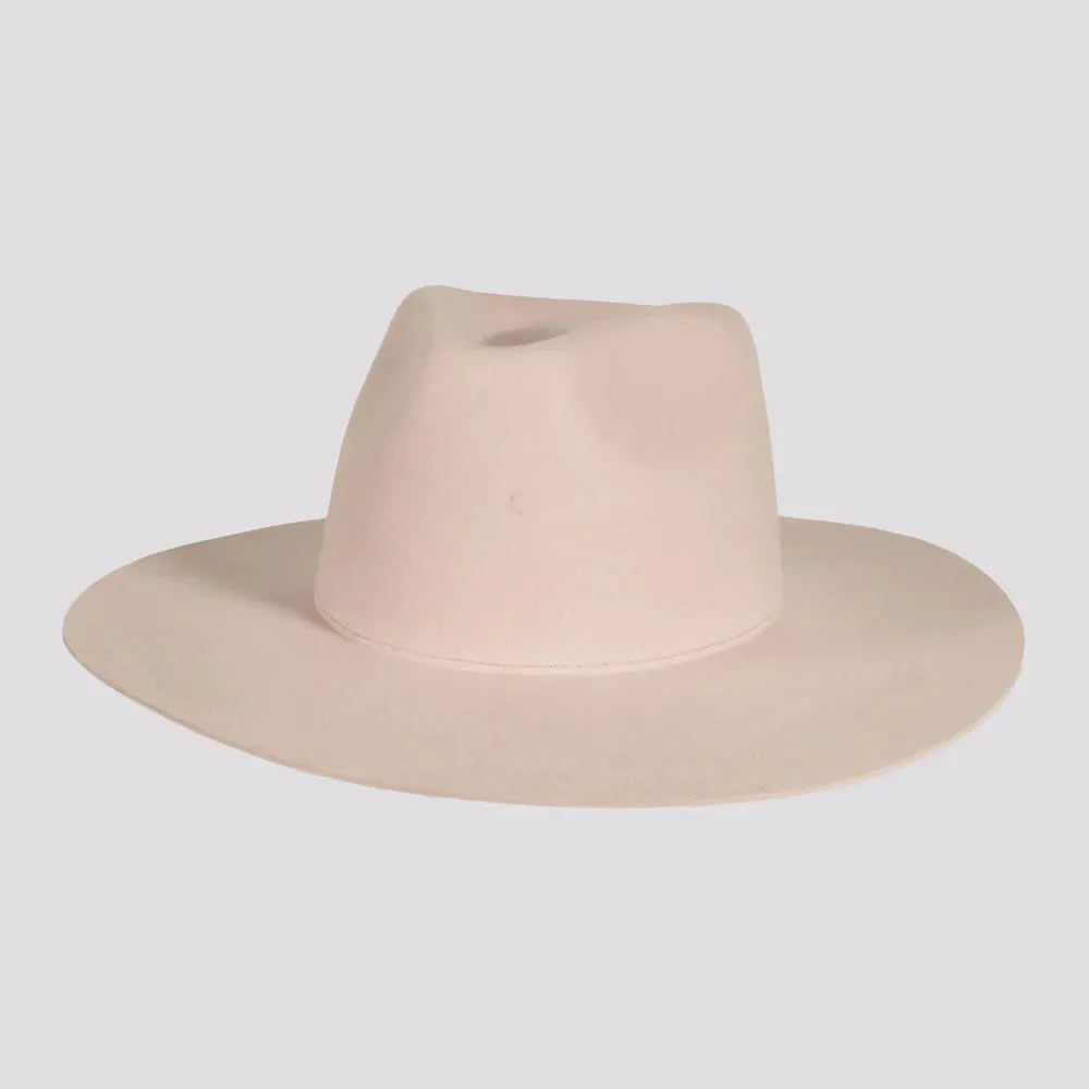 Rancher | Womens Wide Brim Felt Fedora Hat