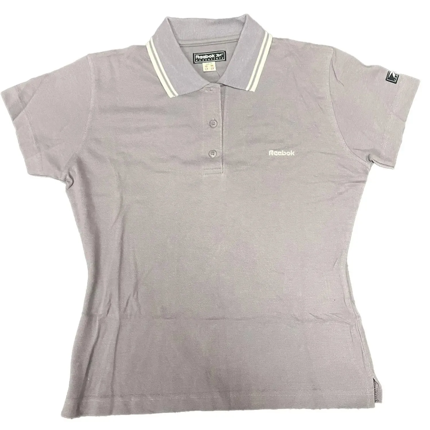 Reebok Womens Small Logo Polo Shirt - Purple - UK Size 12