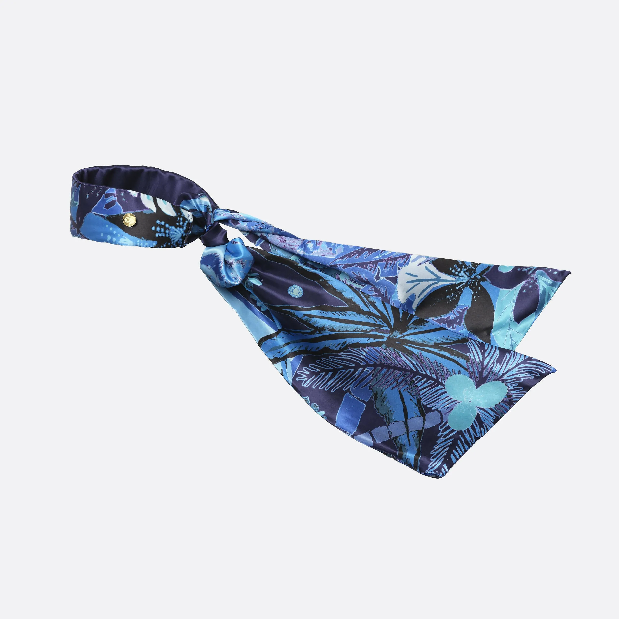 SILK HEADBAND - REVE BLUE