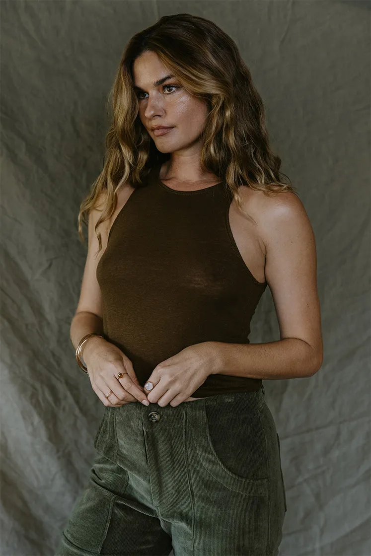 Slinky Brooke Tank - Brown