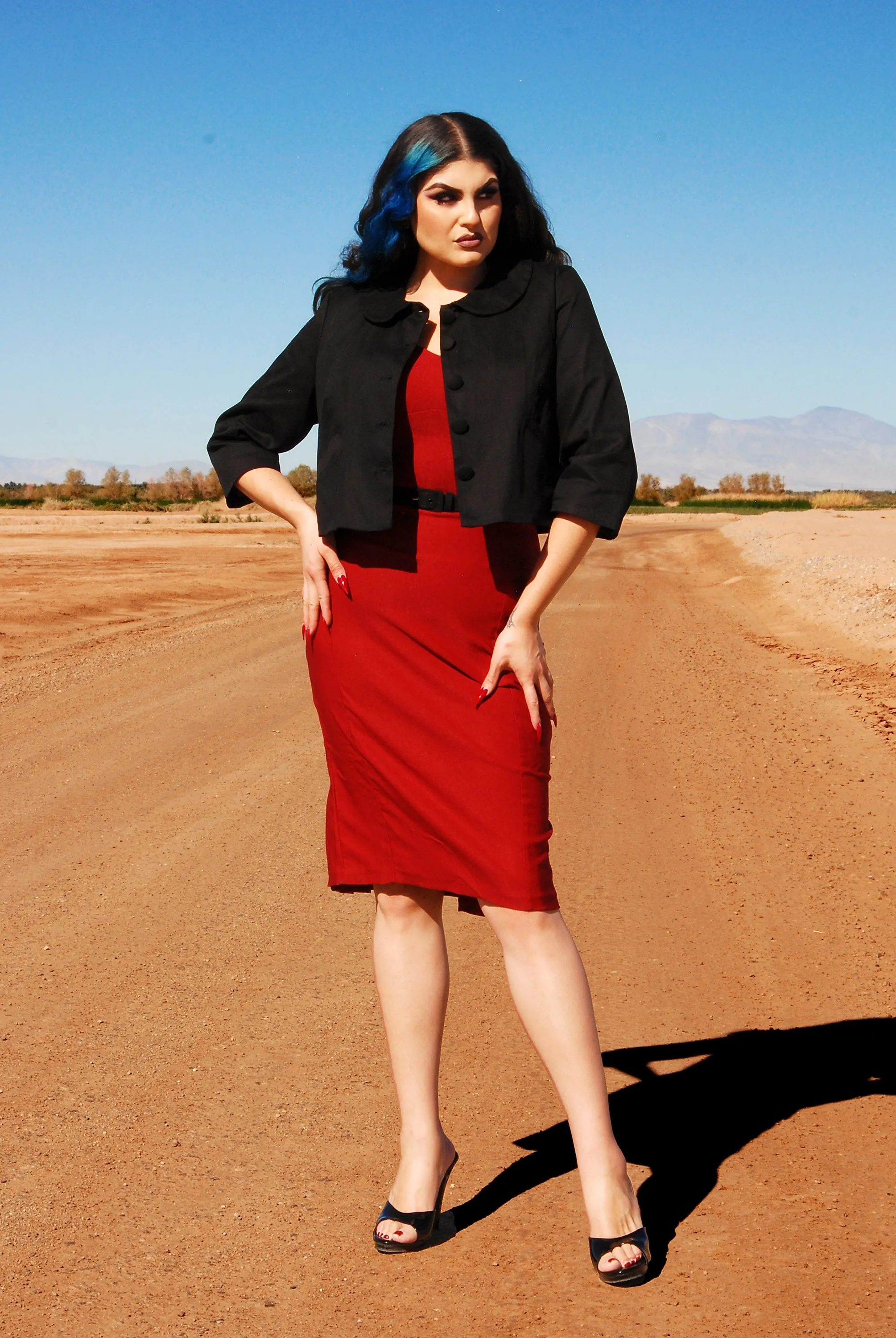 The Little Jun 60's Style Jacket in Black Twill | Laura Byrnes Design